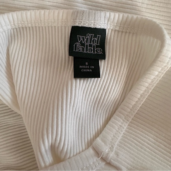 White Ribbed Halter Top - Picture 3 of 3